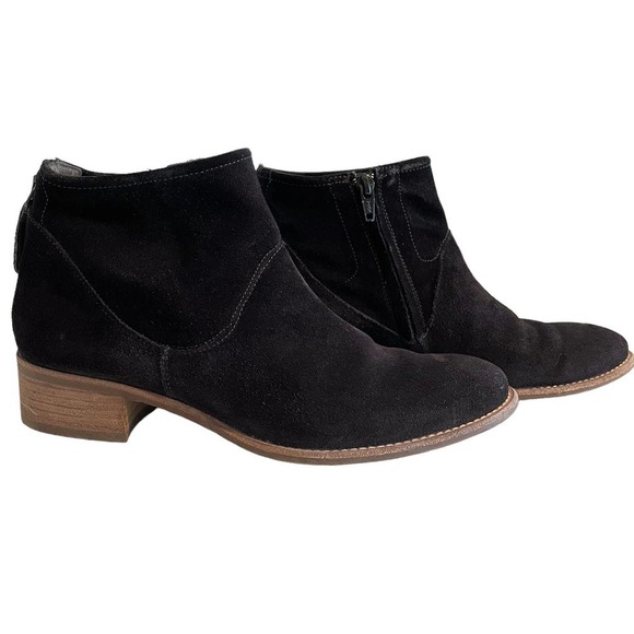 Paul Green Logan Black Suede Ankle Bootie US 6.5 Casual Boots Fall Staple - Picture 4 of 12